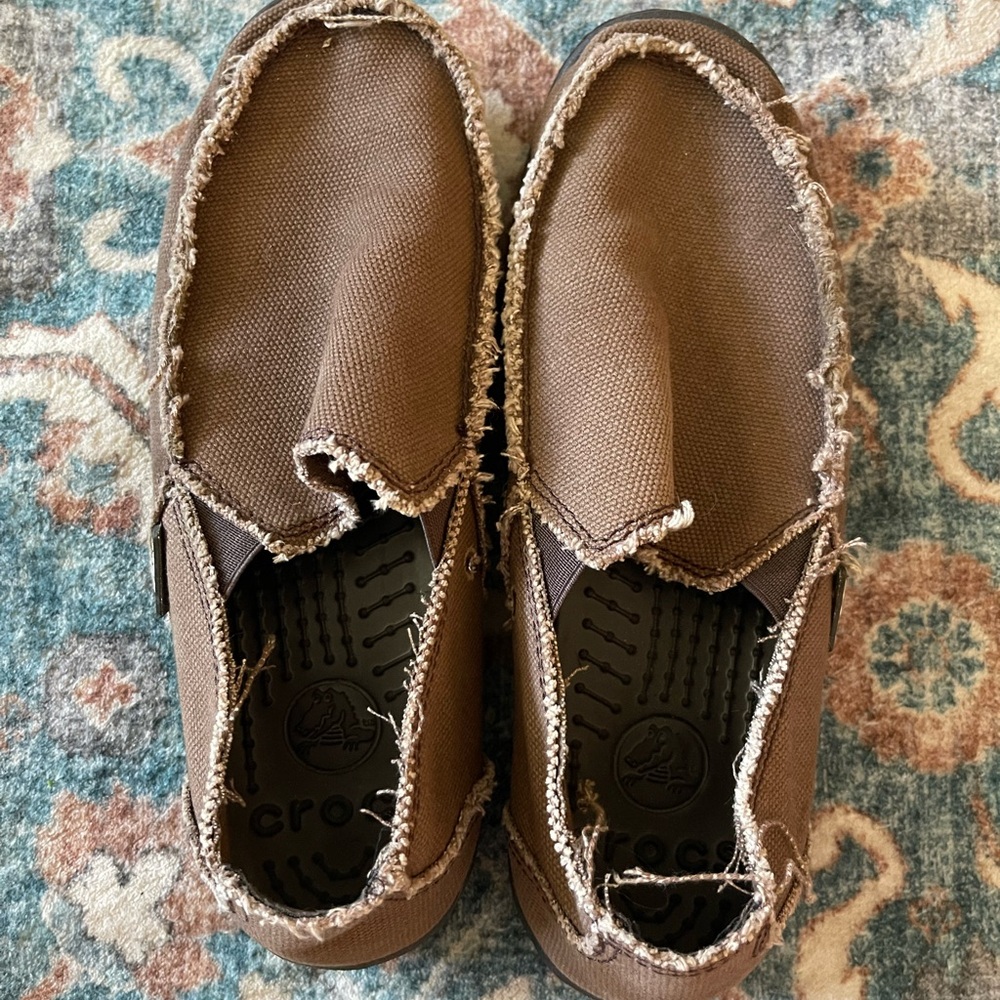 CROCS Brown Slip-On Loafers Comfortable Casual Shoes
